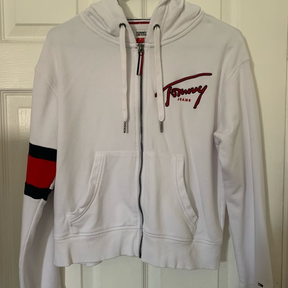 Tommy Jeans White Zip Up - Picture 3 of 4